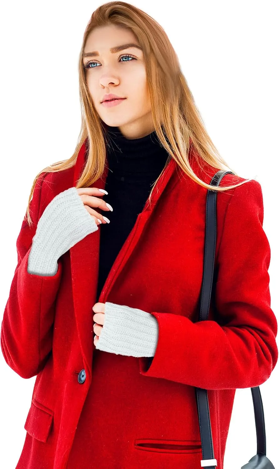 TINKUY PERU Alpaca Wool Fingerless Gloves  Unisex, Hand-Knitted, Warm, Soft, Hypoallergenic  One Size for Winter & Work