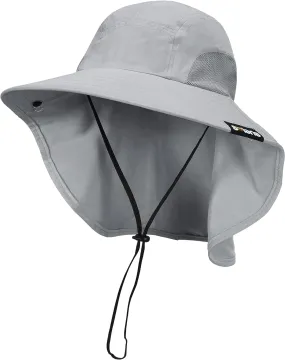 Tirrinia Neck Flap Sun Hat with Wide Brim - UPF 50  Hiking Safari Fishing Caps for Men and Women, Perfect for Outdoor Adventures