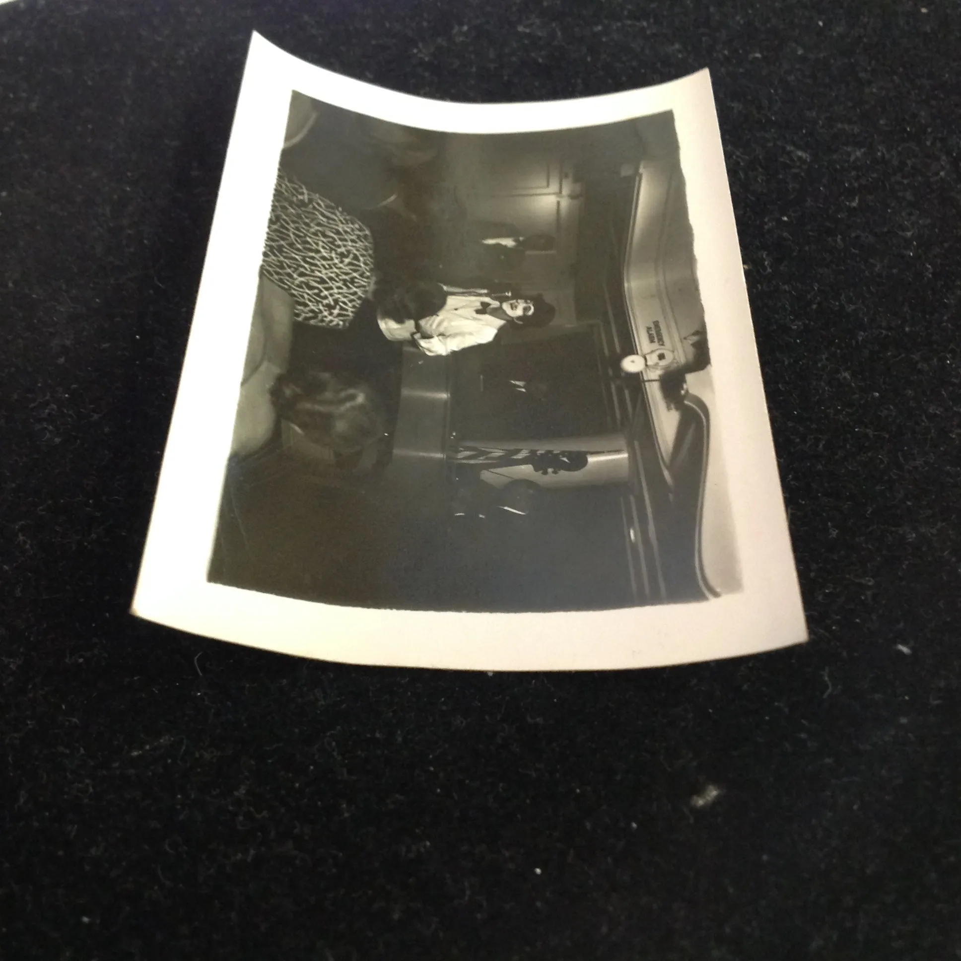 Vintage Mid Century B&W Photo SS South American Cruise Show Crooner in Whiteface