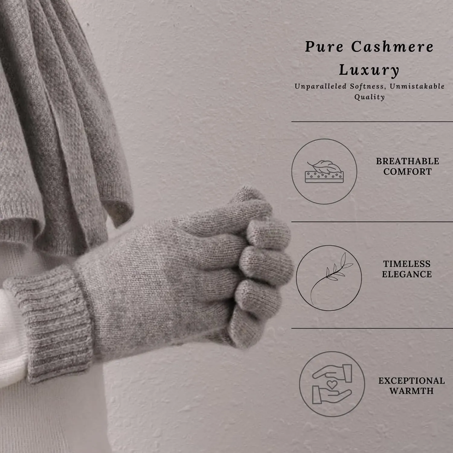 WaySoft 100% Pure Cashmere Gloves for Women with Elegant Gift Box - Luxurious Soft Winter Warmth - Perfect Fashion Accessory