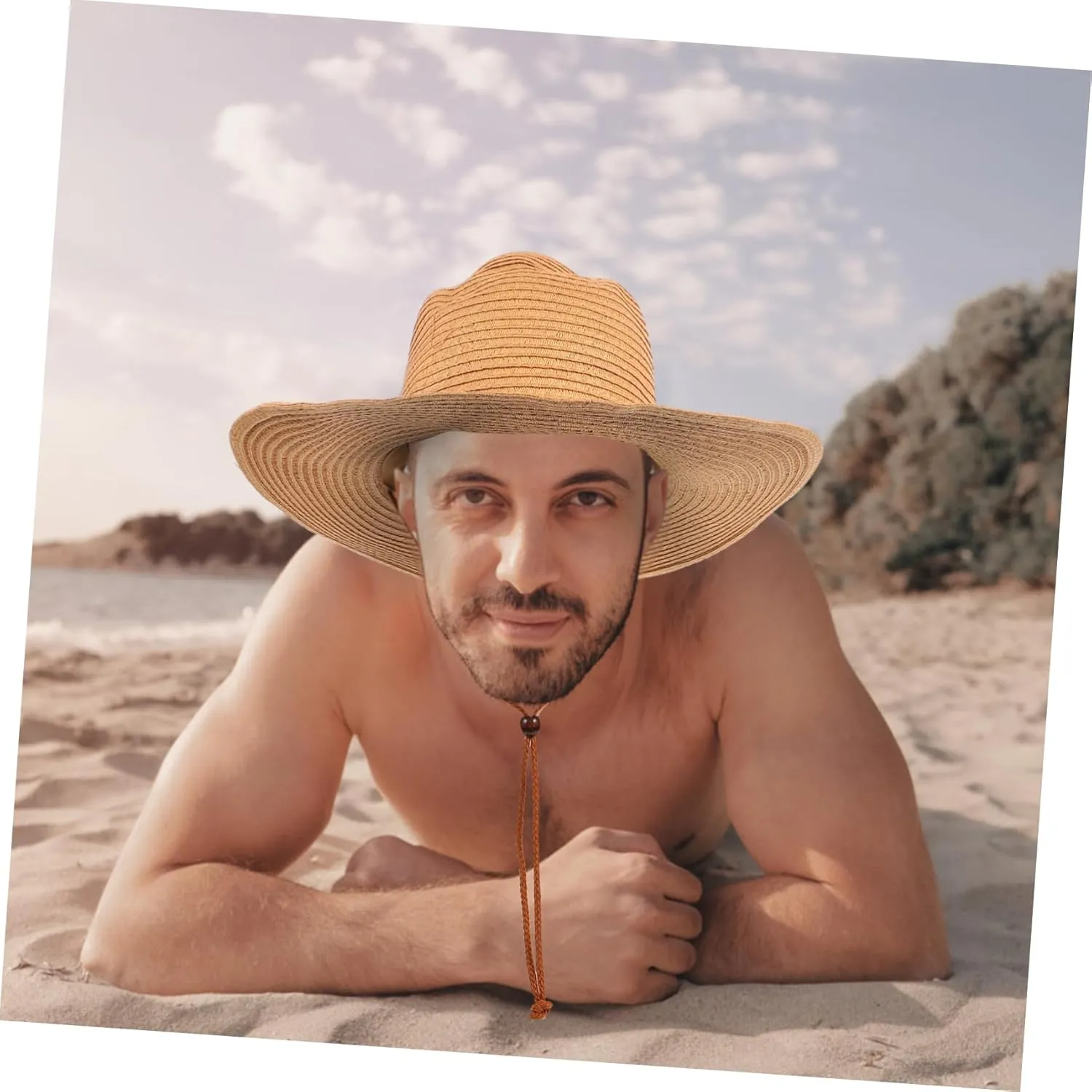 Wide Brim Hat Fish Women Beach Straw Hat Mens Summer Hat Cowboy Hats for Men Sun Hat for Women UK Bowler