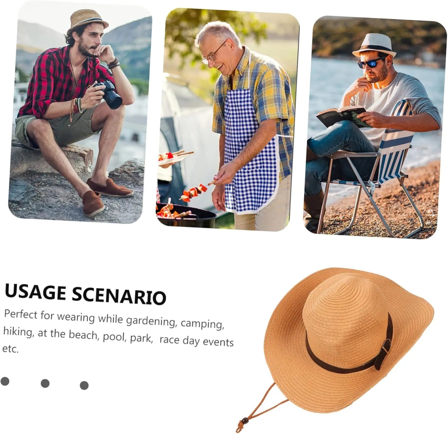 Wide Brim Hat Fish Women Beach Straw Hat Mens Summer Hat Cowboy Hats for Men Sun Hat for Women UK Bowler