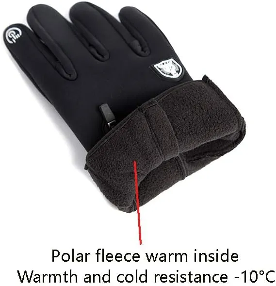 Winter Warm Gloves Men Women Cycling Wkiing Windproof and Waterproof Pu Leather Touchscreen Cold Weather Driving Gloves