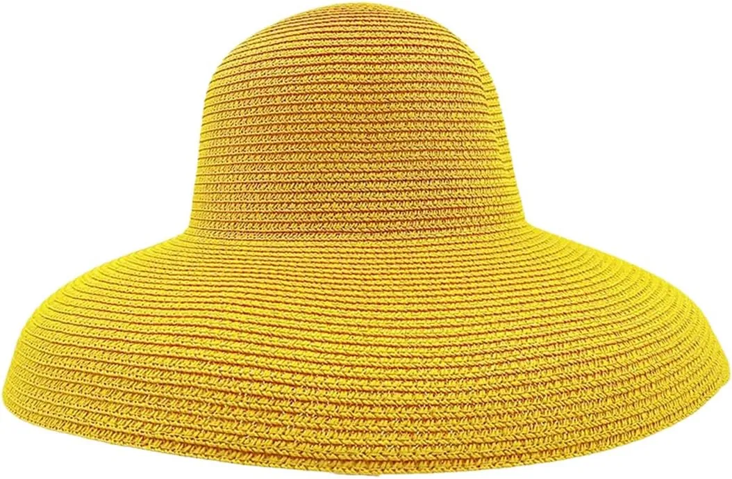 Women Summer Hat Sun Hat Folding Beach Hat Big Brim Travel Sunscreen Sun Hat