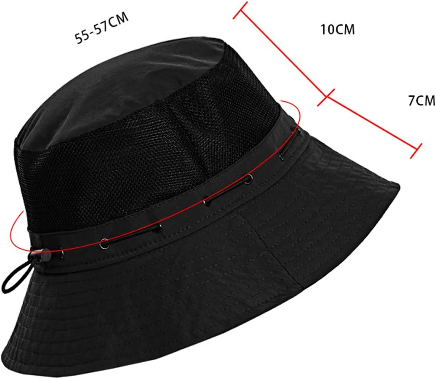 Women Sun Hat Wide Brim Protection Beach Hat Adjustable Bucket Hat Summer Hats Dark Bucket Hats for Men