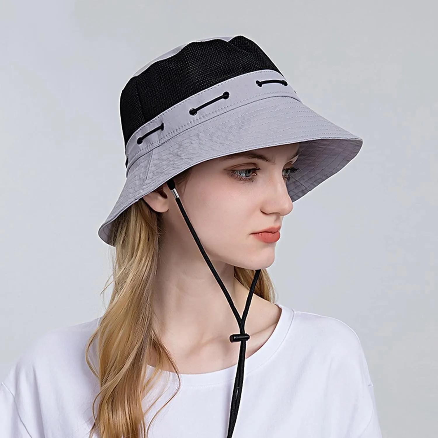 Women Sun Hat Wide Brim Protection Beach Hat Adjustable Bucket Hat Summer Hats Dark Bucket Hats for Men