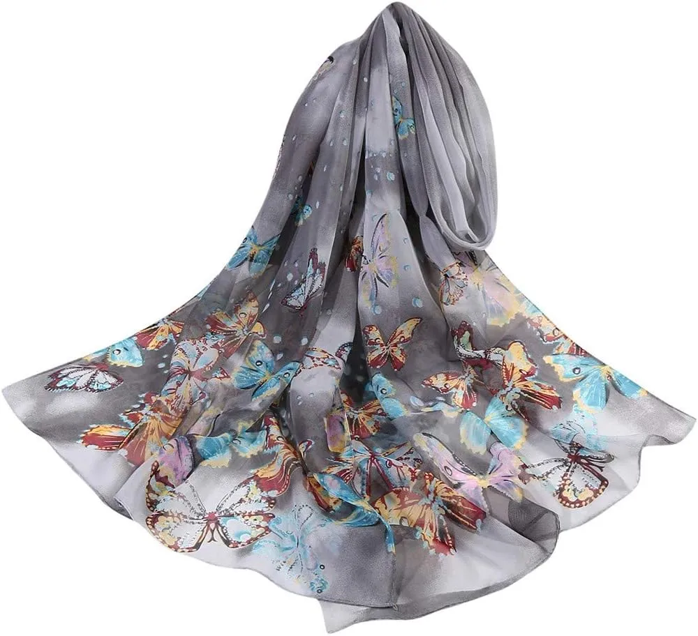 Women's Scarves Lady Light Soft Fashion Scarf Wrap Shawl Large Silk Feel Floral Scarves for Women Elegant Winter Warm Scarves